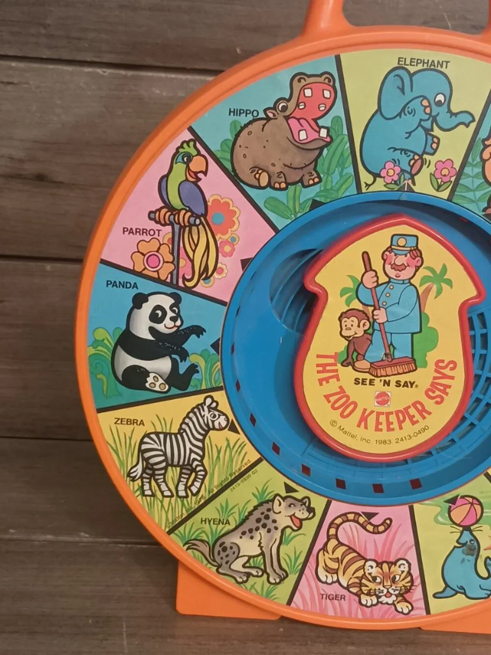 Vintage Mattel See and Say The Zookeeper Says 1983 Pull String Working